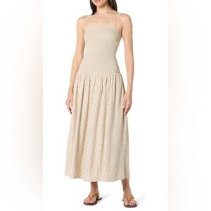Cream Polka Dot Maxi Dress
